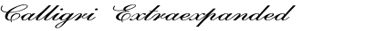 Calligri Extraexpanded Italic